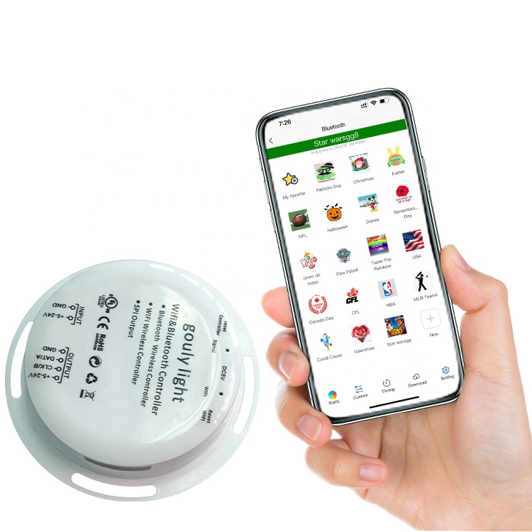 bluetooth music by phone led light app control