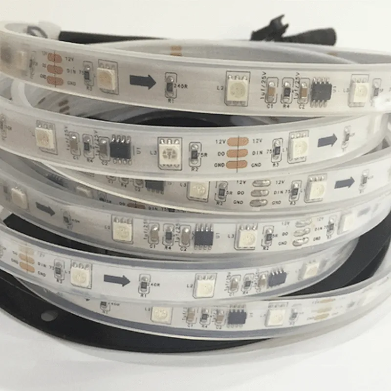 5050 smd flex waterproof  dream color rgb addressable led strip lights