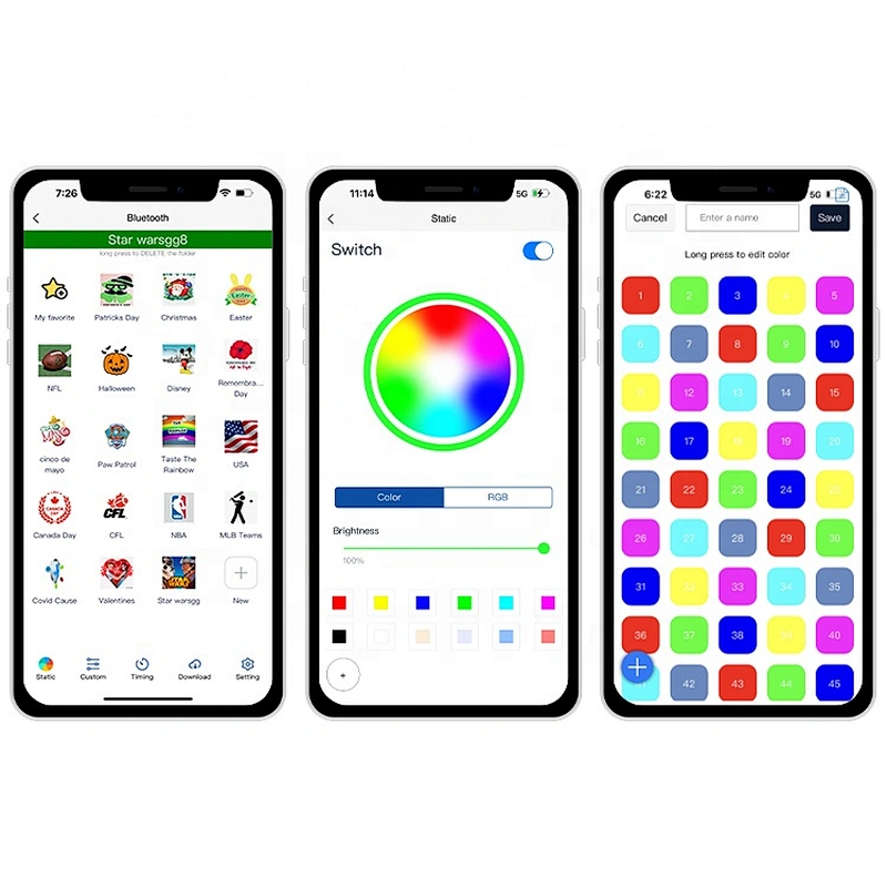 bluetooth music by phone led light app control