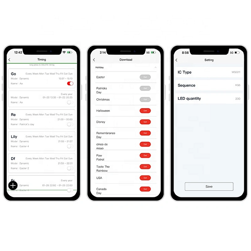 bluetooth music by phone led light app control