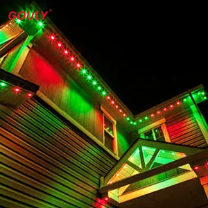 diy outdoor christmas permanent eave lighting