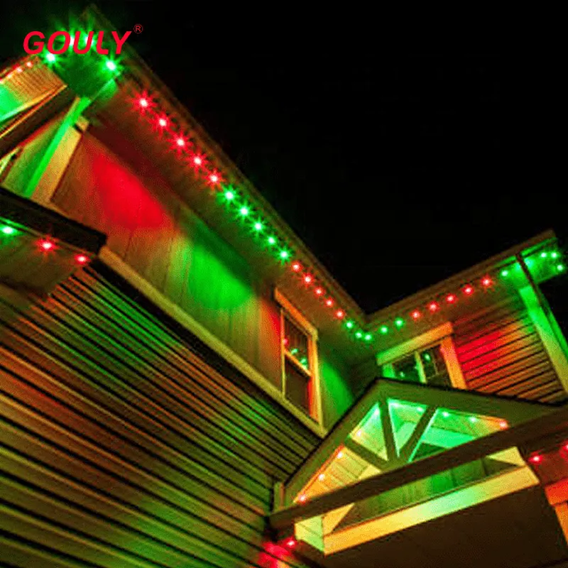 diy outdoor christmas permanent eave lighting