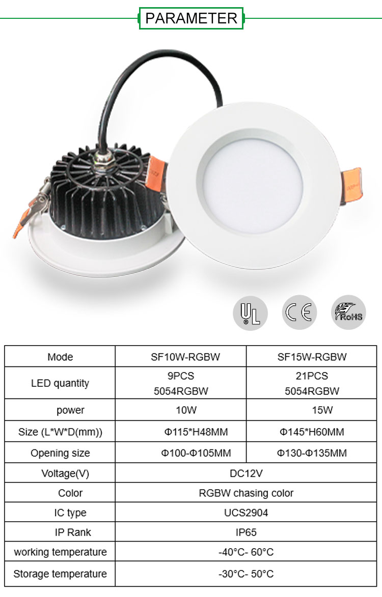 rgbw led soffit light