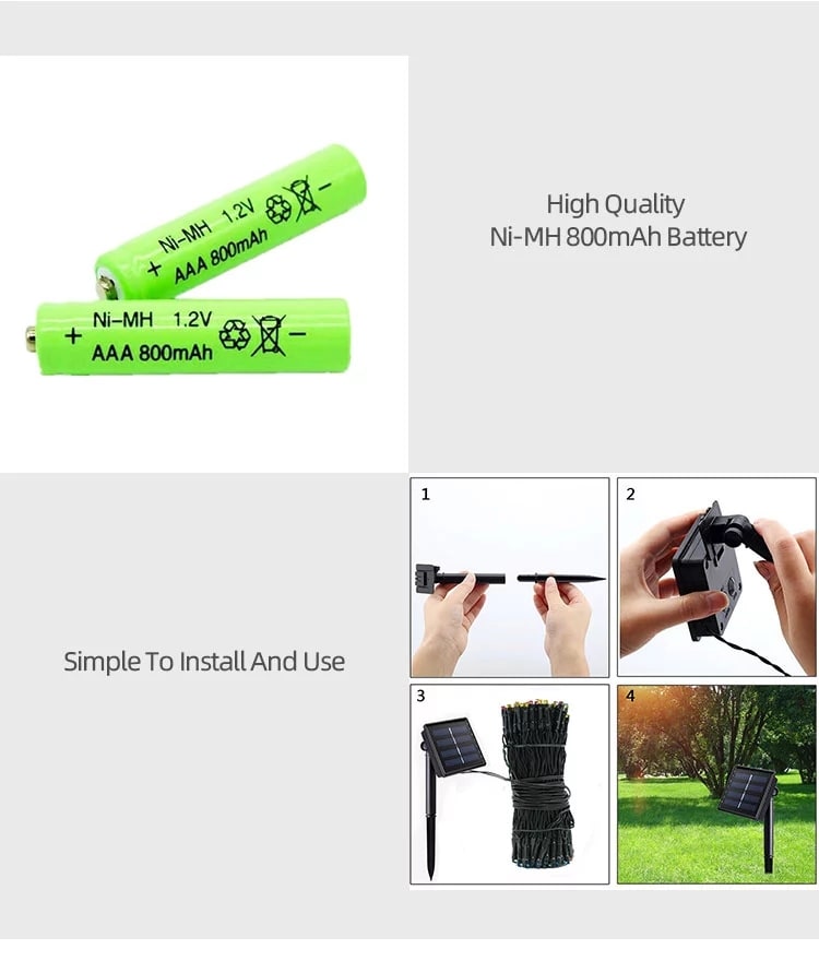battery power led string light