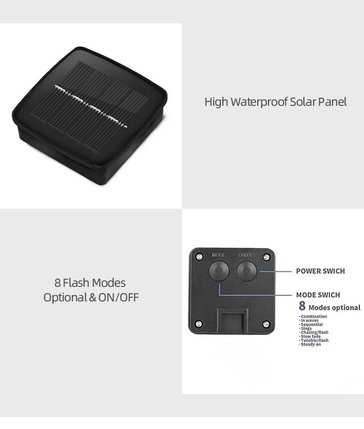solar panel led string light
