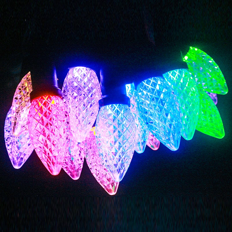 C6, C9 led strawberry light string Christmas light string waterproof outdoor decorative tree LED gift light