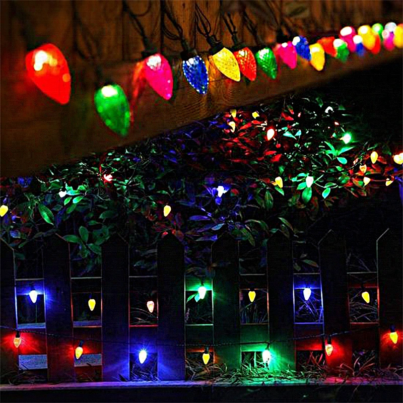 C6, C9 led strawberry light string Christmas light string waterproof outdoor decorative tree LED gift light