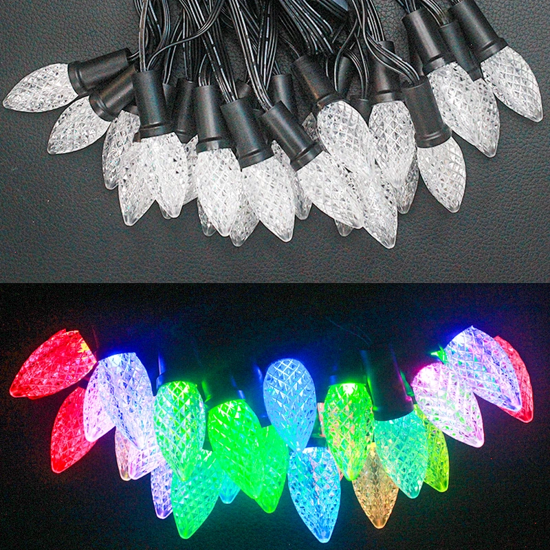 led c6 c9 lighting string Christmas lighting holiday decoration ip65 high bright 12v 24v small colorful light string