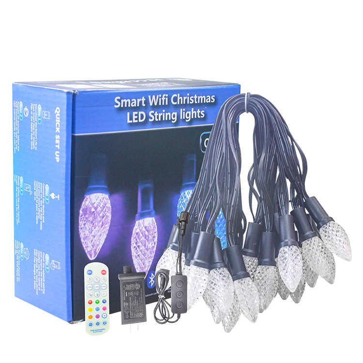 led c6 c9 lighting string Christmas lighting holiday decoration ip65 high bright 12v 24v small colorful light string