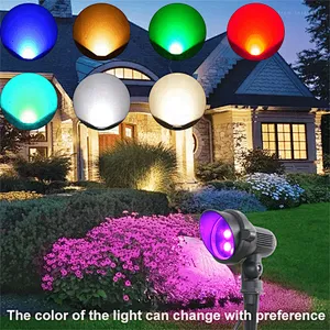 quality supplier led garden light mini modern post stairs top brightest projector led garden spot light 6w