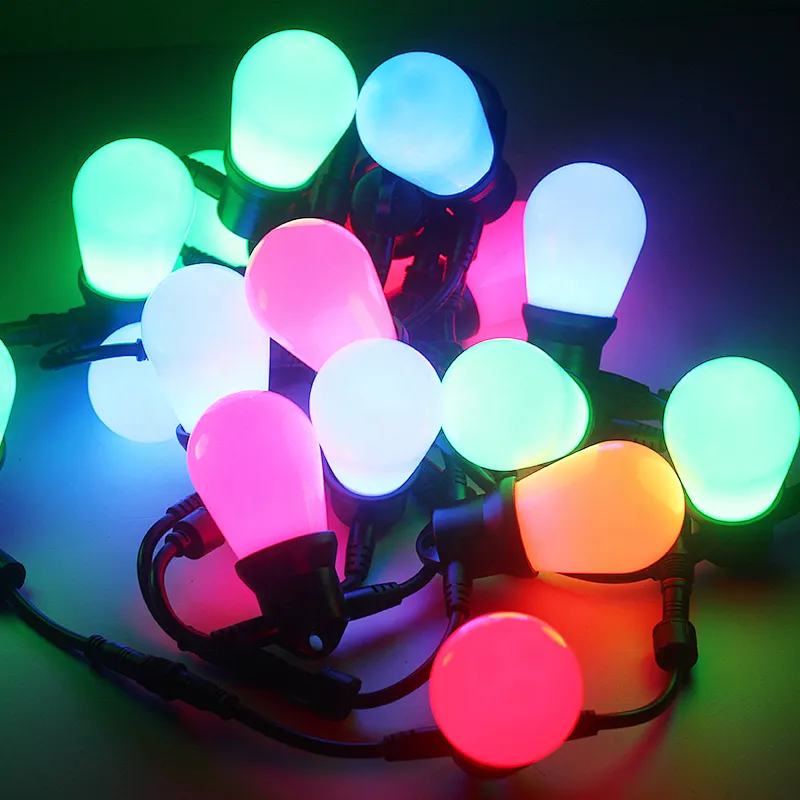 led bulb string light smd 5050  holiday lighting rgbw dream colour decoration lamp led rgb bulb light