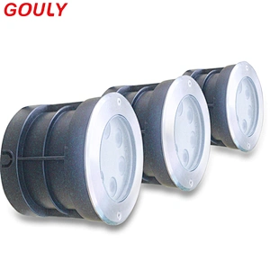 Led rgbw stainless steel circular buried light IP67 outdoor square courtyard garden embedded colorful buried lamp