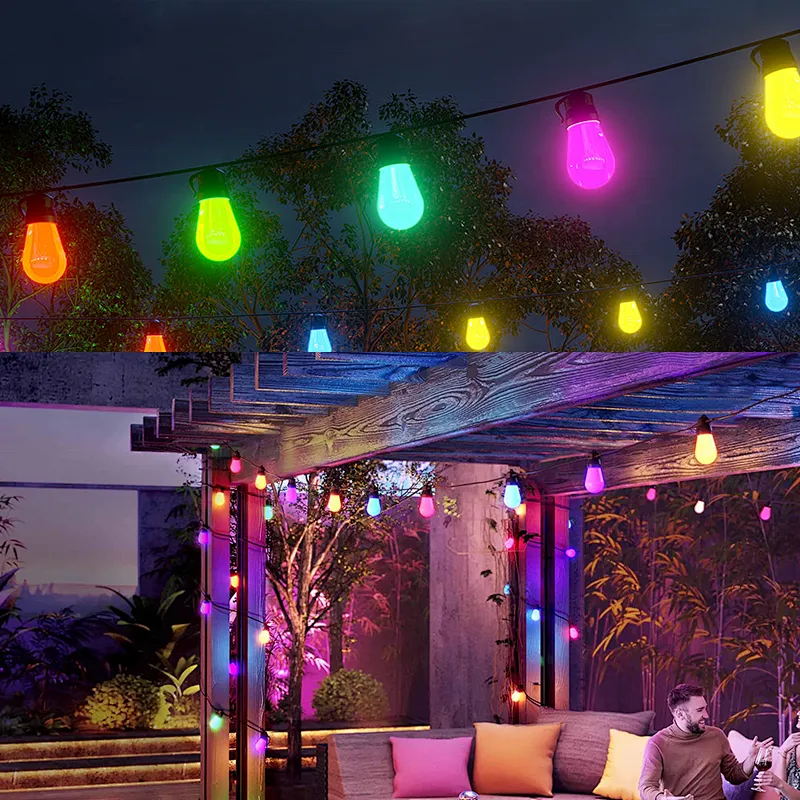 led bulb string light smd 5050  holiday lighting rgbw dream colour decoration lamp led rgb bulb light