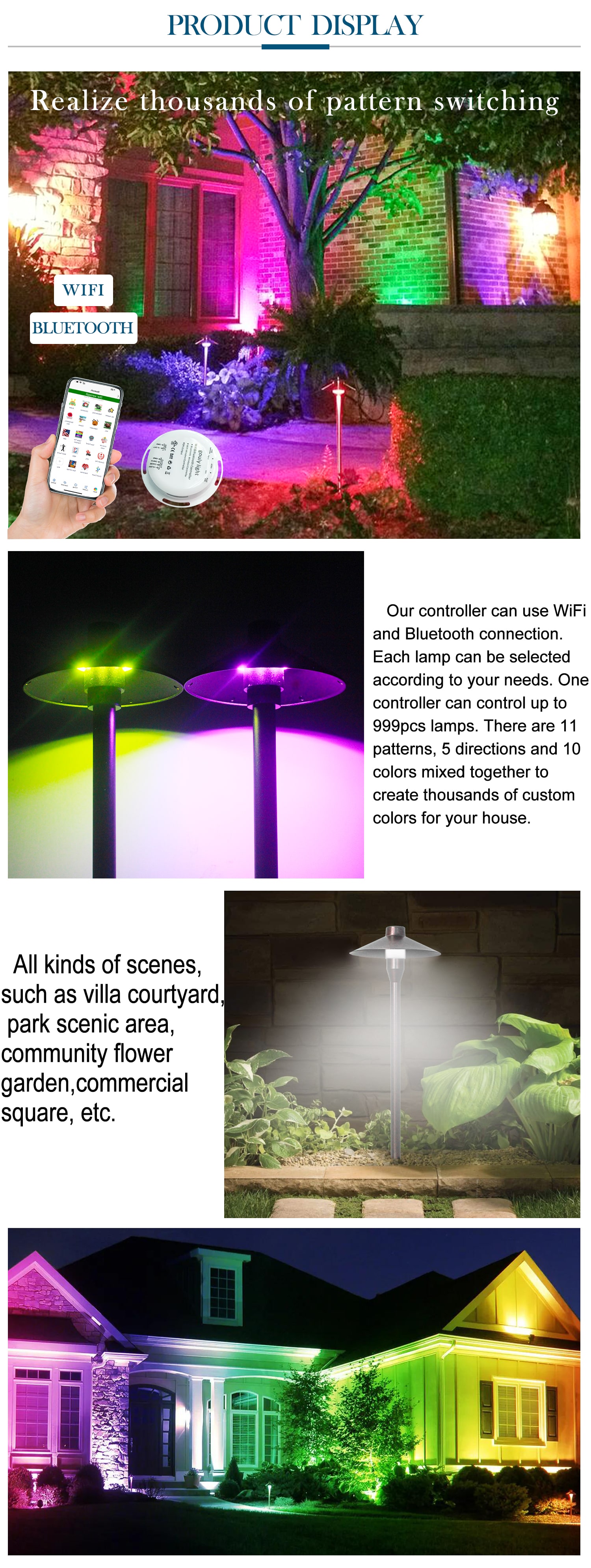 path lighting landscape lighting night light yard umbrella lamp