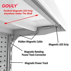 magnetic led aluminum strip channel easy assemble recessed  230v 220v smd 2835 5050 rigid led aluminum strip