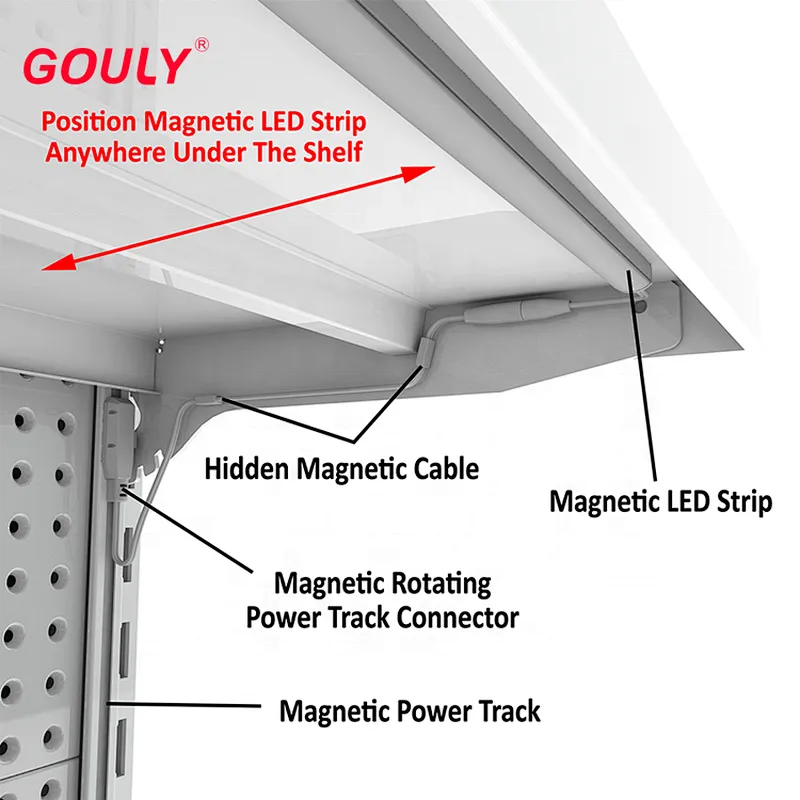 magnetic led aluminum strip channel easy assemble recessed  230v 220v smd 2835 5050 rigid led aluminum strip