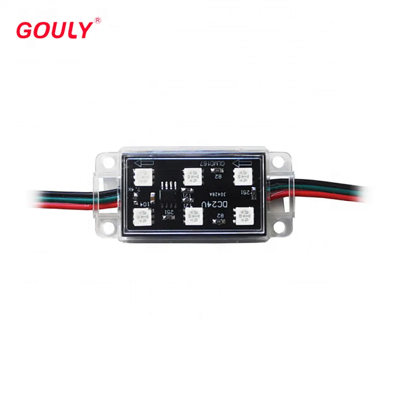 led pixel light 1.5w 6818 dc outdoor ip67 rgb module low voltage  5054 display led pixel light