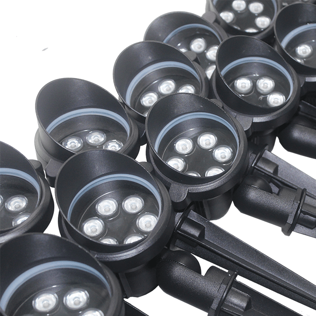 rgb white 4100k led garden light 30 led string path yard solar powered lamw lamp lighting for garden