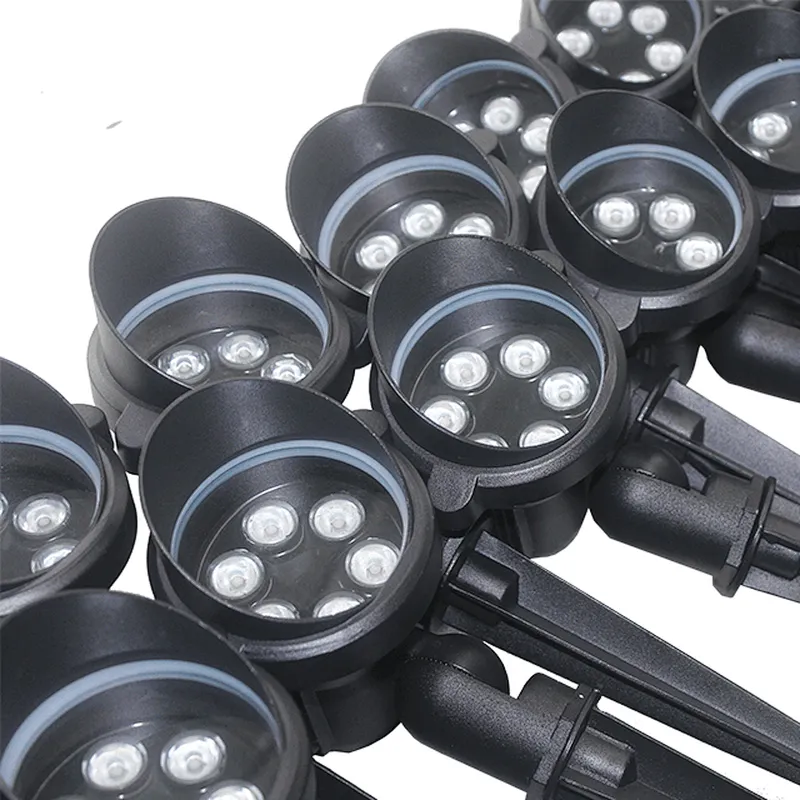 rgb white 4100k led garden light 30 led string path yard solar powered lamw lamp lighting for garden
