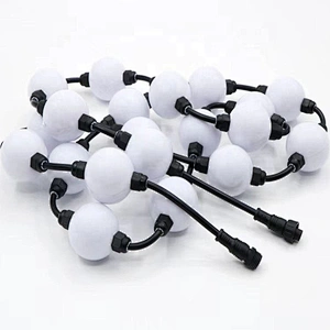 led pixel ball strings christmas decorations light WiFi control 24V 30 50MM colorful pixel ball string light