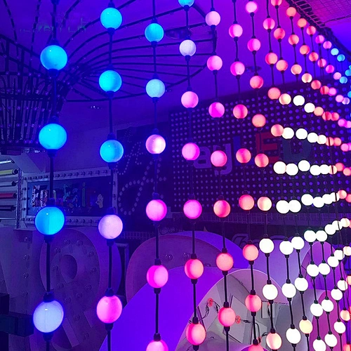 wirlless 3d led pixel ball led christmas lights outdoor ip67 high waterproof 30mm 50mm pixel ball string light