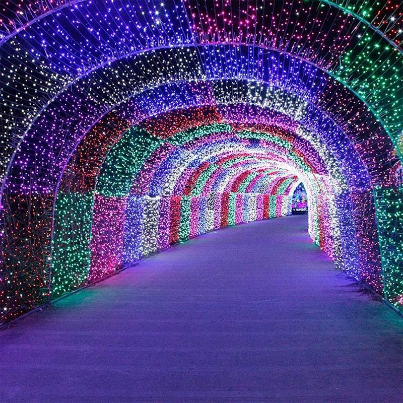 Factory Wholesale Curtain 9Ft Decoration Garland With 50 100 Light colorful Christmas tree string light