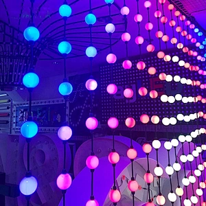ball led pixels permanent christmas lights rgbw colorful 24v high brightness IP67 led disco ball string ball