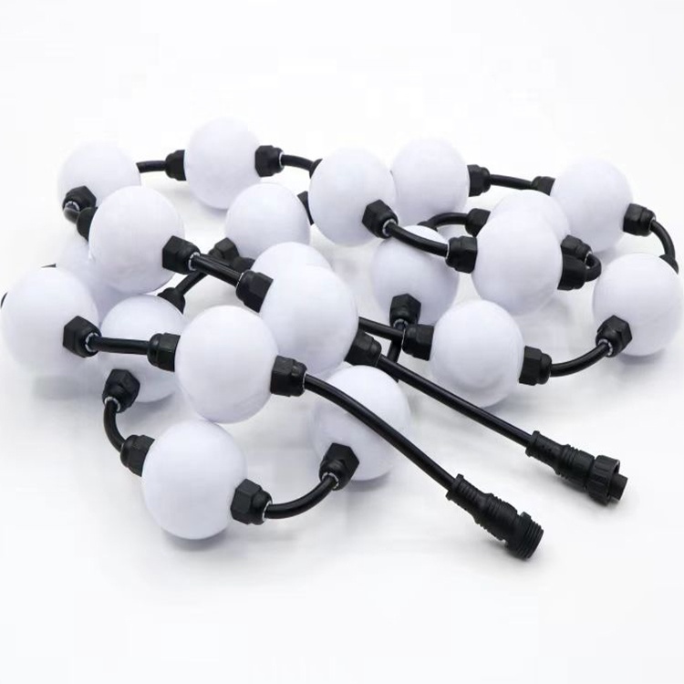 led pixel balls christmas lights outdoor waterproof 24v high brightness WiFi control guitar strings end ball