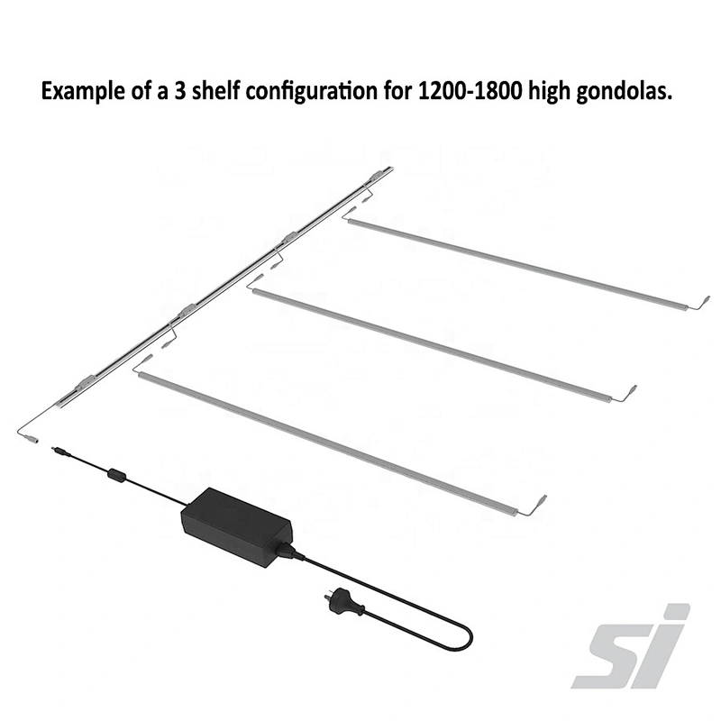 Single side supermarket gondola upright shelving round gondola shelf supermarket shelving gondola led rigid light bar