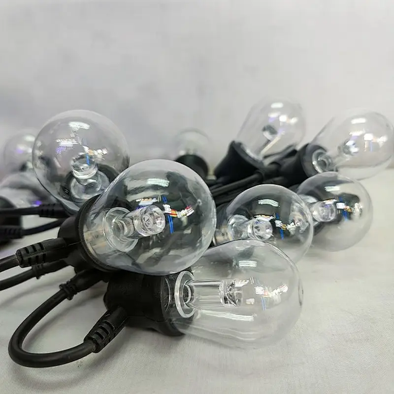 led rgb light string bulb IP65 IP67 waterproof Christmas outdoor decoration colorful smart led rgb string bulb string light