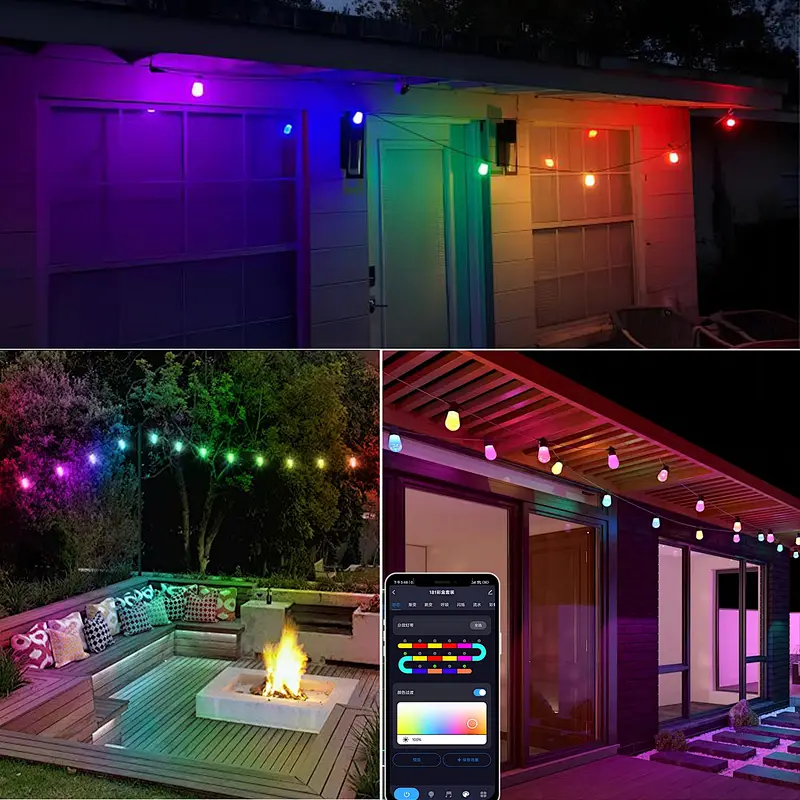 factory direct sale 12v 24v OEM IP67 waterproof led christmas light string led bulb outdoor string lighting