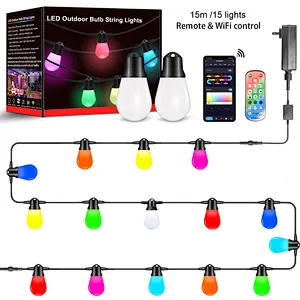 factory direct sale 12v 24v OEM IP67 waterproof led christmas light string led bulb outdoor string lighting