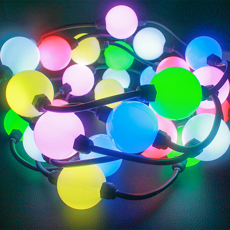 led magic light ball permanent christmas commercial outdoor wifi full color rgb led string ball light