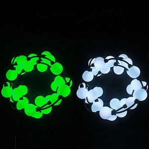 led magic light ball permanent christmas commercial outdoor wifi full color rgb led string ball light