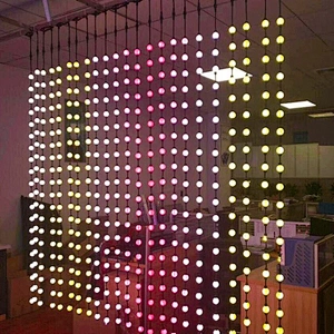 led magic light ball permanent christmas commercial outdoor wifi full color rgb led string ball light