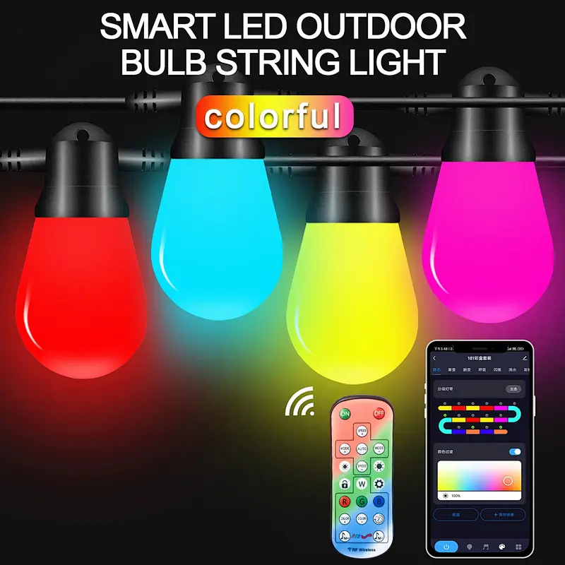 factory direct sale 12v 24v OEM IP67 waterproof led christmas light string led bulb outdoor string lighting