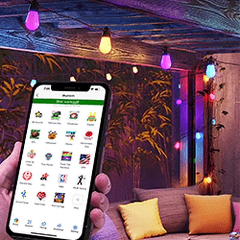 2094 chip rgb string bulb pixel light 5050 diffused wholesale chains hole action entry tunnel led bulb string light