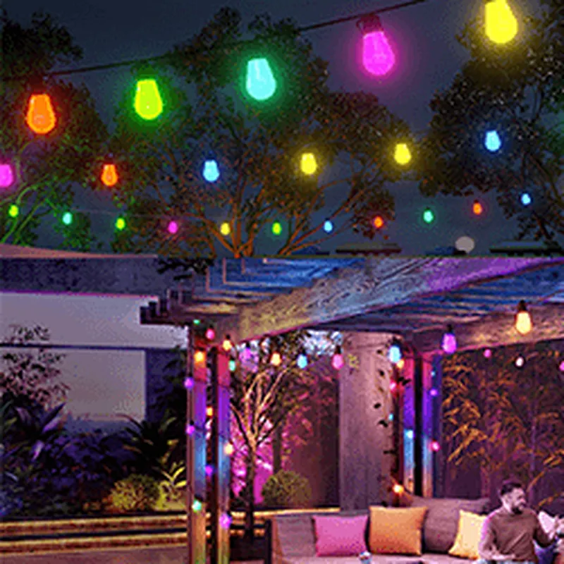 2094 chip rgb string bulb pixel light 5050 diffused wholesale chains hole action entry tunnel led bulb string light