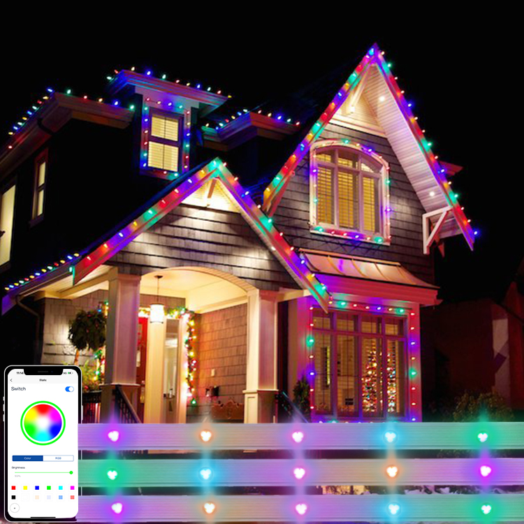 led pixel light rgb christmas 12v UCS2904 brightness ip68 waterproof outdoor permanent christmas light point lights