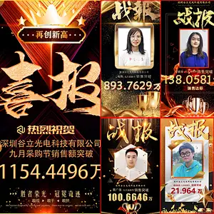 Good News - Warmly congratulate Gouly LED on achieving a new high in the September Procurement Festival and breaking ten million yuan!