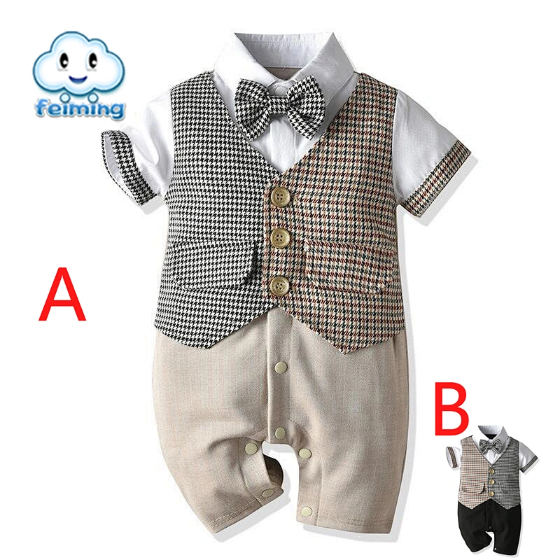 European and US gentle style 3pcs baby boy clothing sets