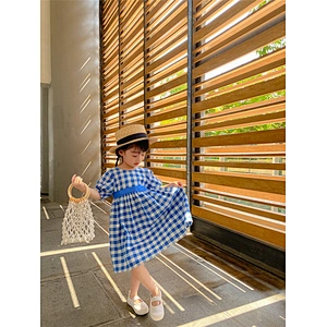 Wholesale cute infant&toddler girl dress kids girls plaid skirt