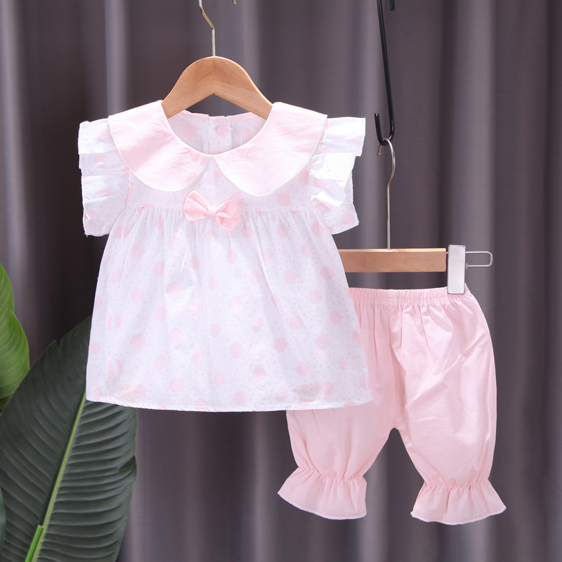 Baby pink color set,sleeve less top