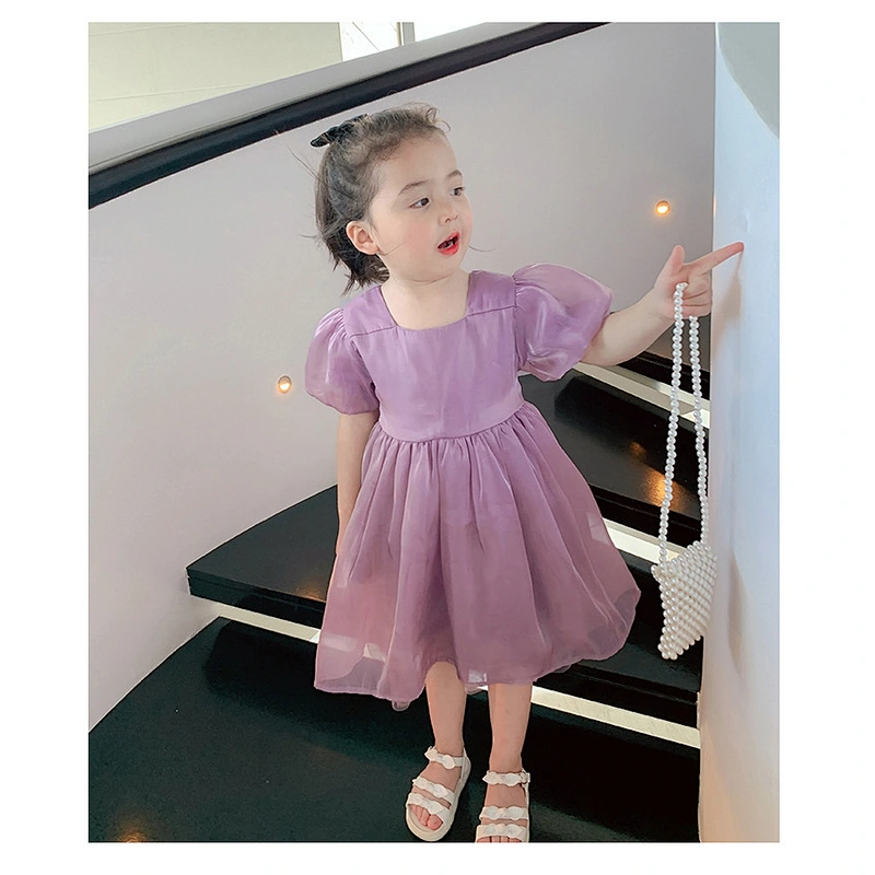 Wholesale baby girl dress summer kid dress girls' velvet ribbon dress girls skirts