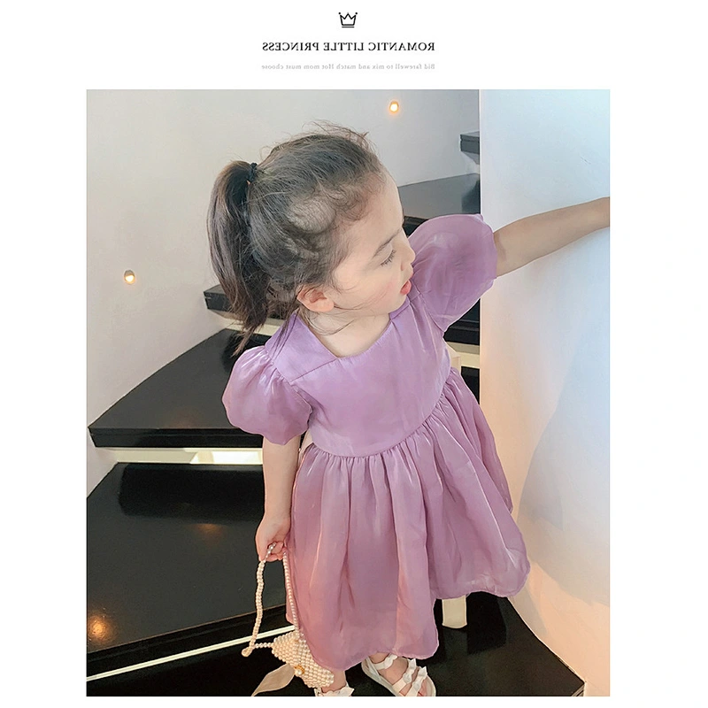 Wholesale baby girl dress summer kid dress girls' velvet ribbon dress girls skirts