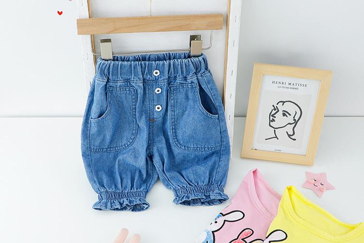 Fashionable clothes set,soft wear denim pants