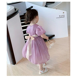 Wholesale baby girl dress summer kid dress girls' velvet ribbon dress girls skirts