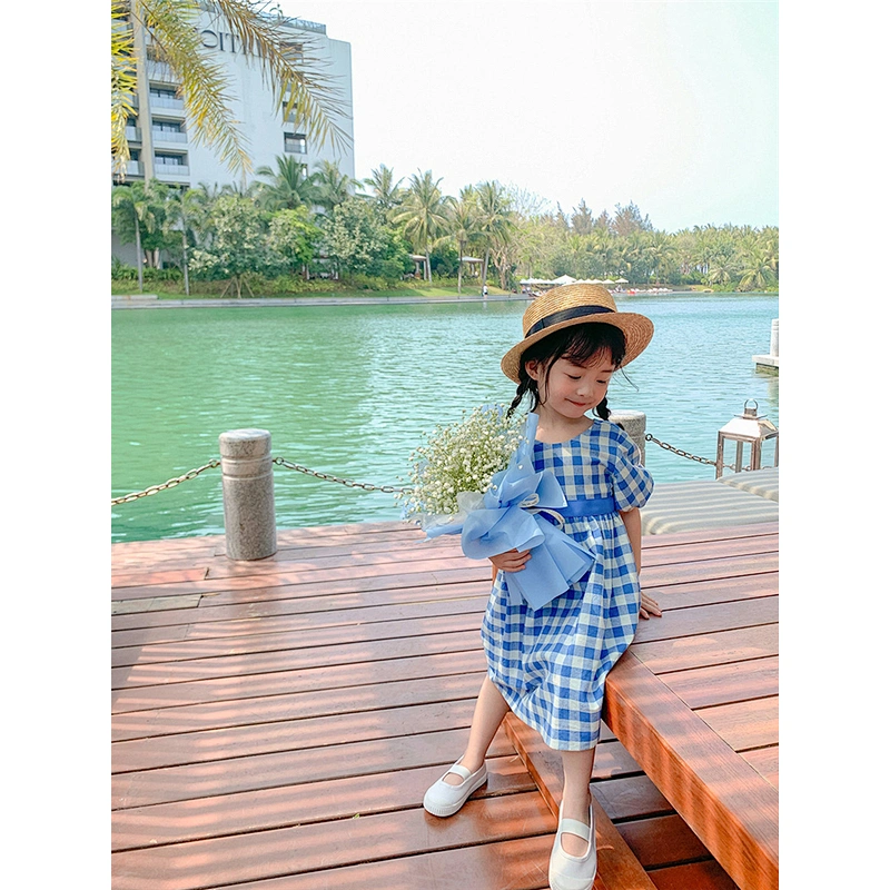 Wholesale cute infant&toddler girl dress kids girls plaid skirt