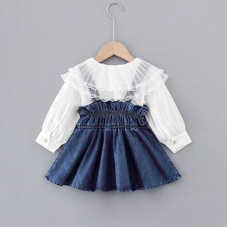 shirt + denim dress tow pieces
