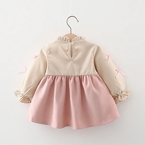 Long sleeve baby girls autumn dress girls kids dress for autumn 2022